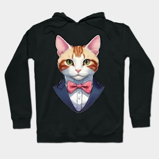 Fancy Cat with Bowtie no.2 Hoodie